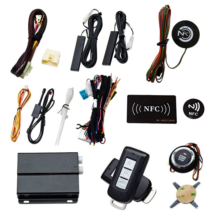 Auto Car Alarm Engine Push Button Start Stop RFID Lock Ignition Keyless Entry System Starter Anti-theft Car Immobilizer